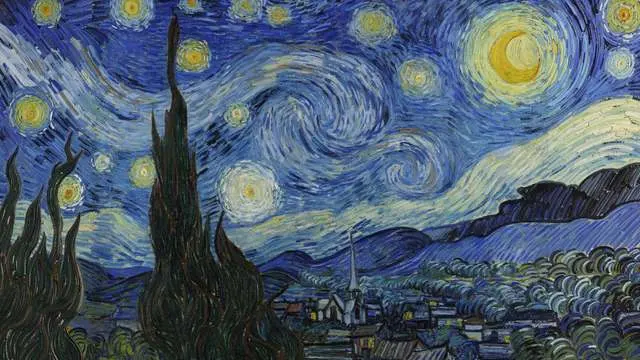 The Starry Night by Vincent van Gogh, 1889